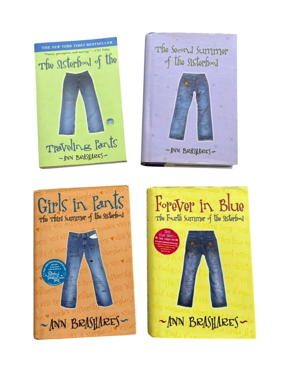 The Sisterhood of the Traveling Pants 4 Book Set Ann Brashares HC & PB